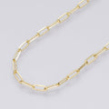 24K Gold Filled 6.4mm x 2.4mm Minimalist Paperclip Unfinished Chain by Yard | Roll-00575