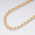 24K Gold Filled 8mm Round Ball Bead Unfinished Chain by Yard | Roll-01860
