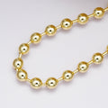 24K Gold Filled 9.5mm Round Ball Bead Unfinished Chain by Yard | Roll-01859