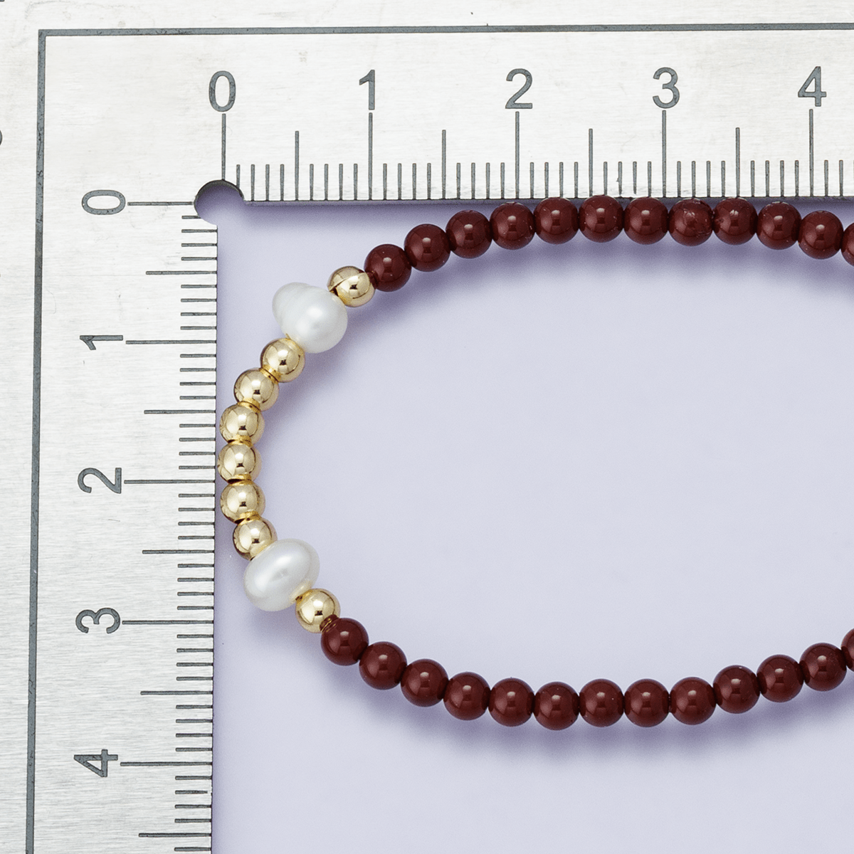 24K Gold Filled Shell Pearl Carnelian Ball Gemstone Paperclip Chain Half 16.5 Inch Necklace | WA-04209