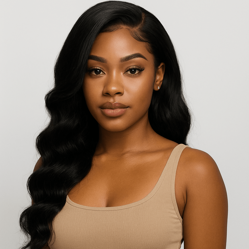 Brazilian Loose Wave 13x4 Frontal – Natural Black