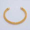 18K Gold Filled Beaded Bubble Band Cuff Bracelet | WA-03293
