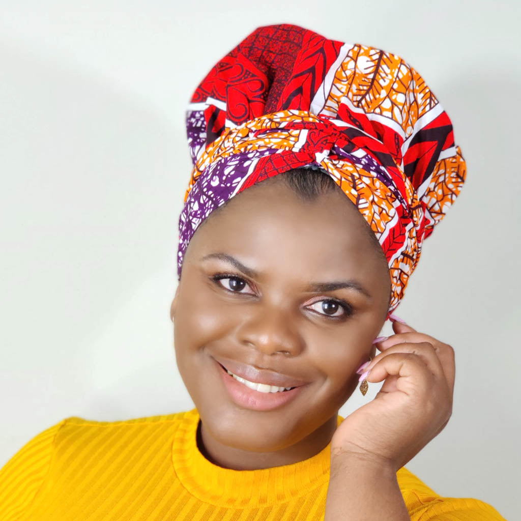 Duma Mbili African Print Bonnet wrap