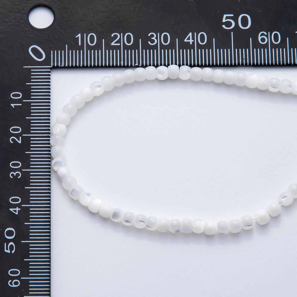 3mm Round Shell Pearl Bead Strand | WA-03494