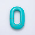 40mm Turquoise Gemstone Open Oblong Oval Charm Link Jewelry Findings | Findings-00417