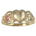 Diamond and Heart - Black Hills Gold Ladies Ring