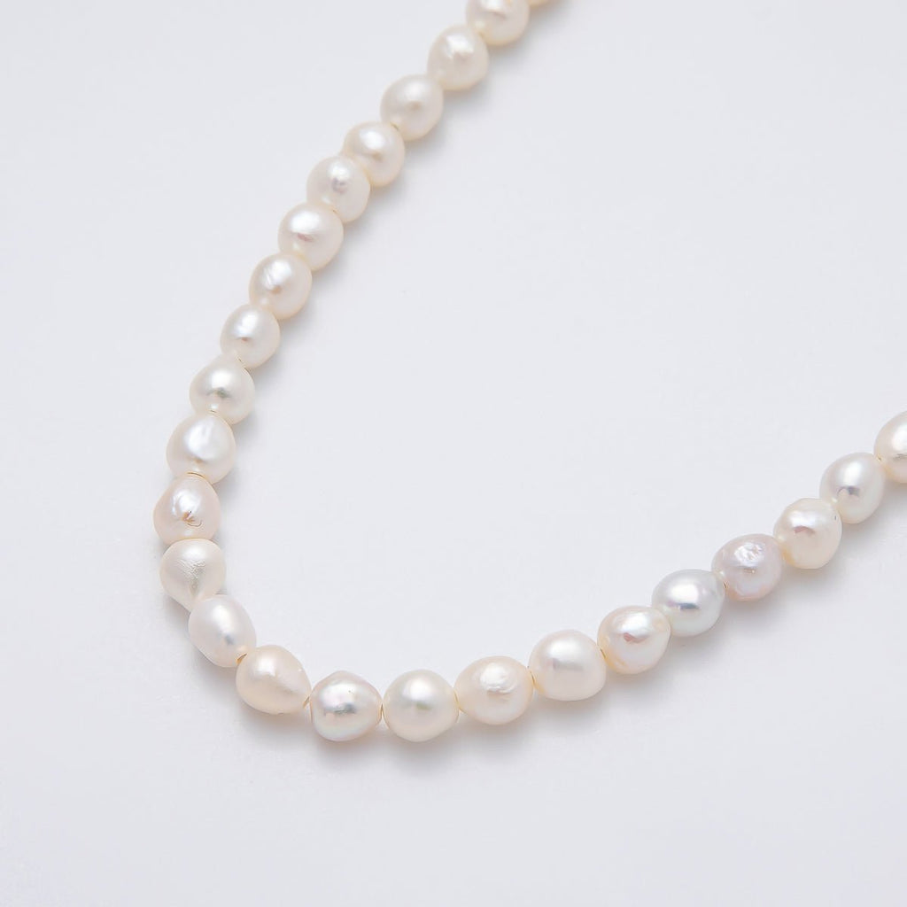 4.5mm Off White Button Round Freshwater Pearl Strand Finding | WA-04263