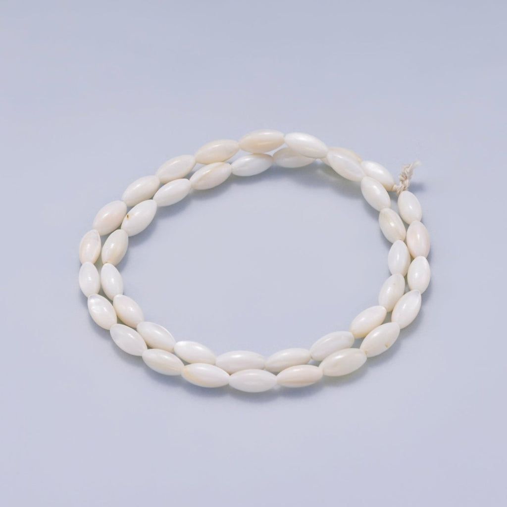 4.5mm White Button Trochid Freshwater Pearl Strand Finding | WA-04421