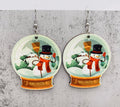 Adorable Vintage Wood Christmas Earrings