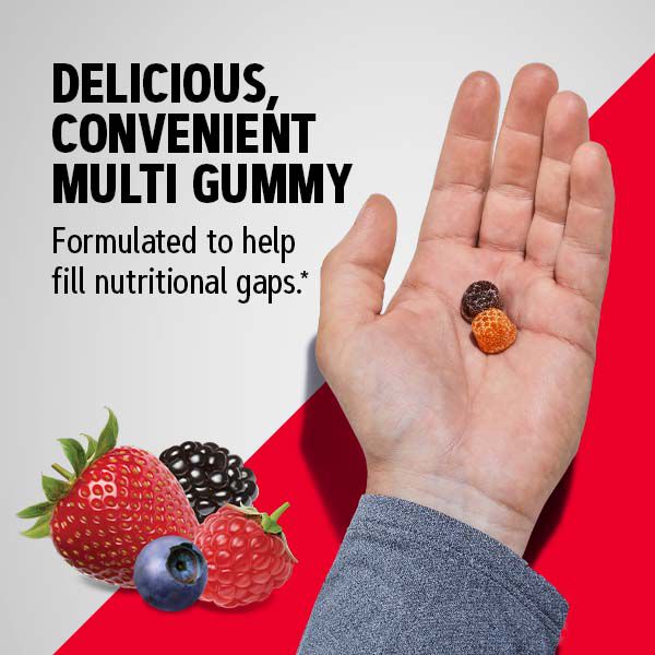 GNC Mega Men Gummy Multivitamin, Mixed Berry, 120 Gummies