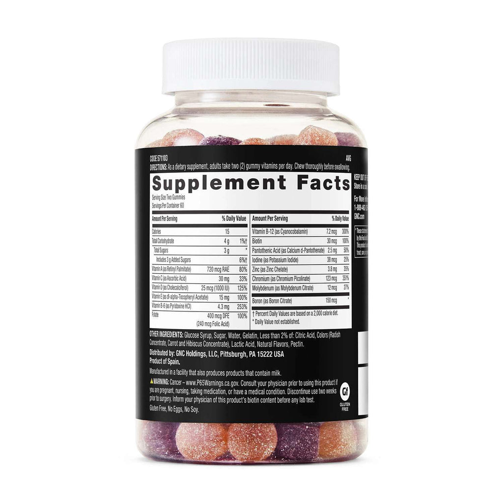 GNC Mega Men Gummy Multivitamin, Mixed Berry, 120 Gummies