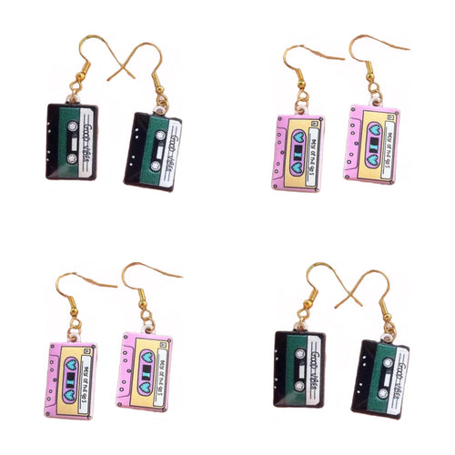 Adorable Retro Tape Deck Earrings