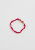 Pink Jade + 14k Gold Filled Toggle || Gemstone Bracelet or Anklet