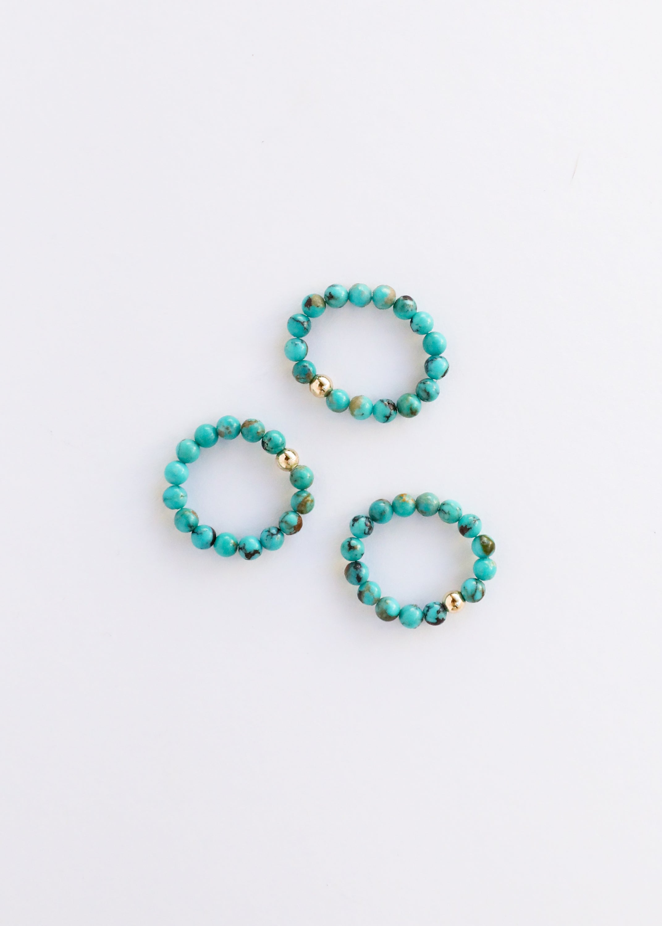 Natural Turquoise + 14k Gold Filled || Adult Ring