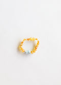 Raw Honey Baltic Amber + Aquamarine || Anklet or Bracelet