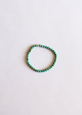 Natural Turquoise + 14K Gold Filled || Beaded Stretch Bracelet