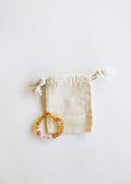 Raw Honey Baltic Amber + Rose Quartz || Anklet or Bracelet