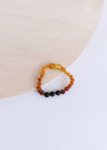 Raw Ombre Baltic Amber + Lava || Anklet or Bracelet