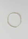 Sterling Silver || Beaded Stretch Anklet or Bracelet