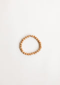 Cypress Wood + 14K Gold Filled || Beaded Stretch Bracelet