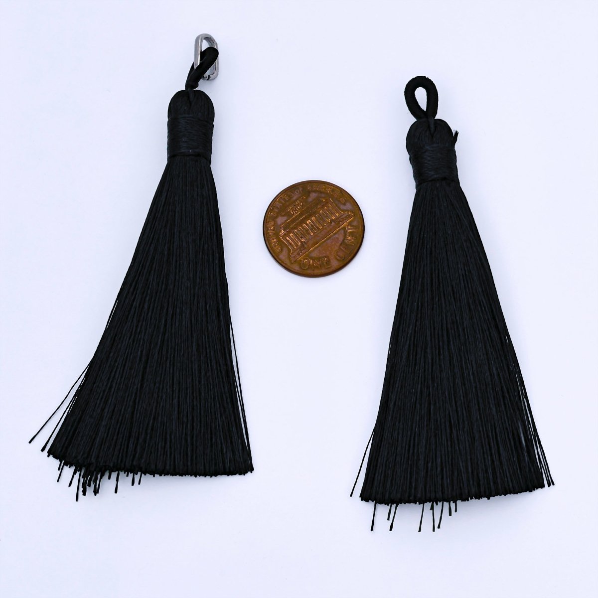 83mm Black Tassel Bail Drop Keychain Accessories Fringe Jewelry | Z1494 - Z1496