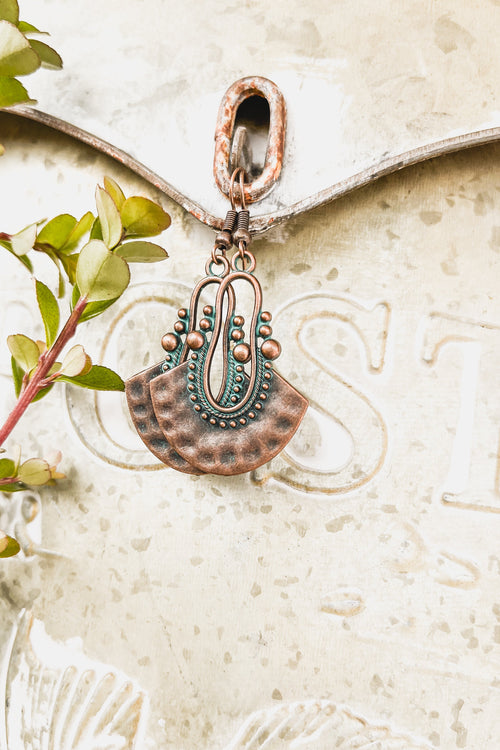 Beautiful Bohemian Copper Earrings