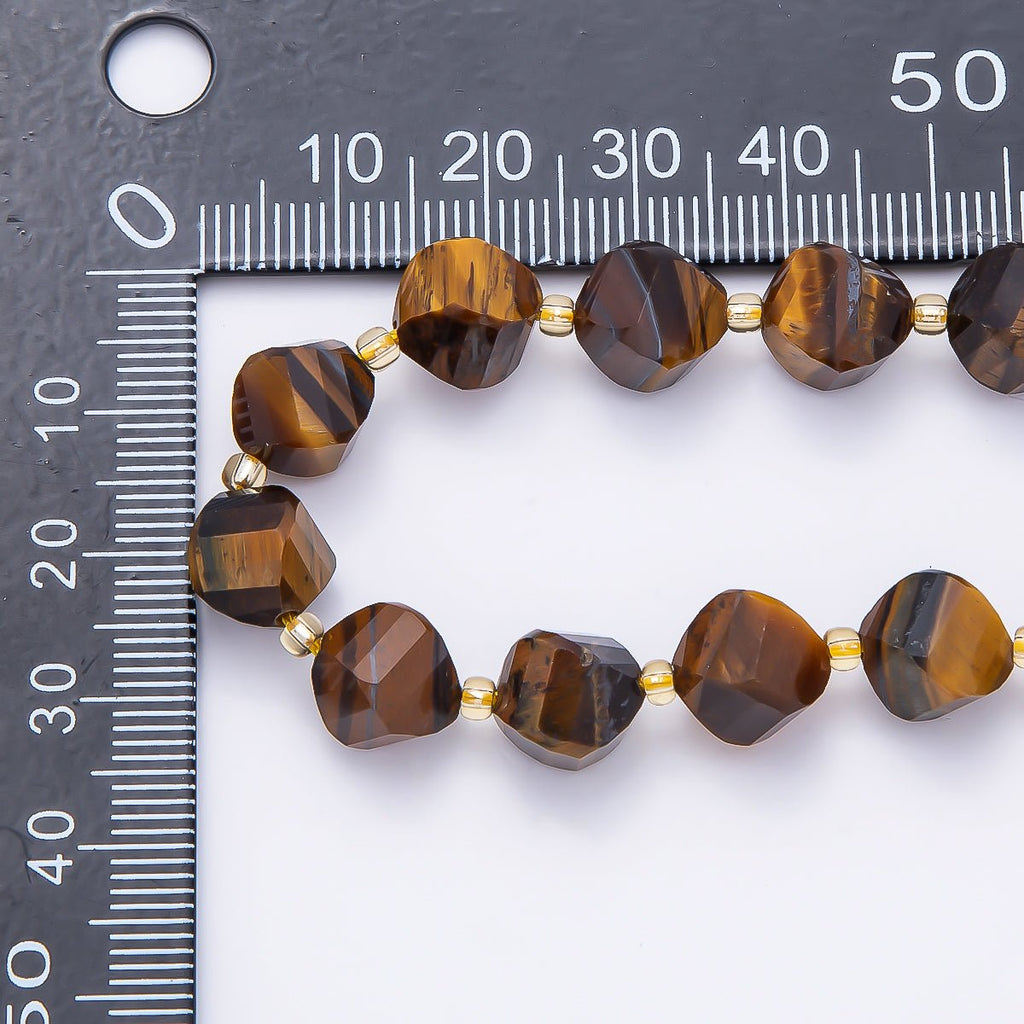 9mm Natural Gemstone Round Multifaceted Beads Strand Finding | WA-04760 ~ WA-04770