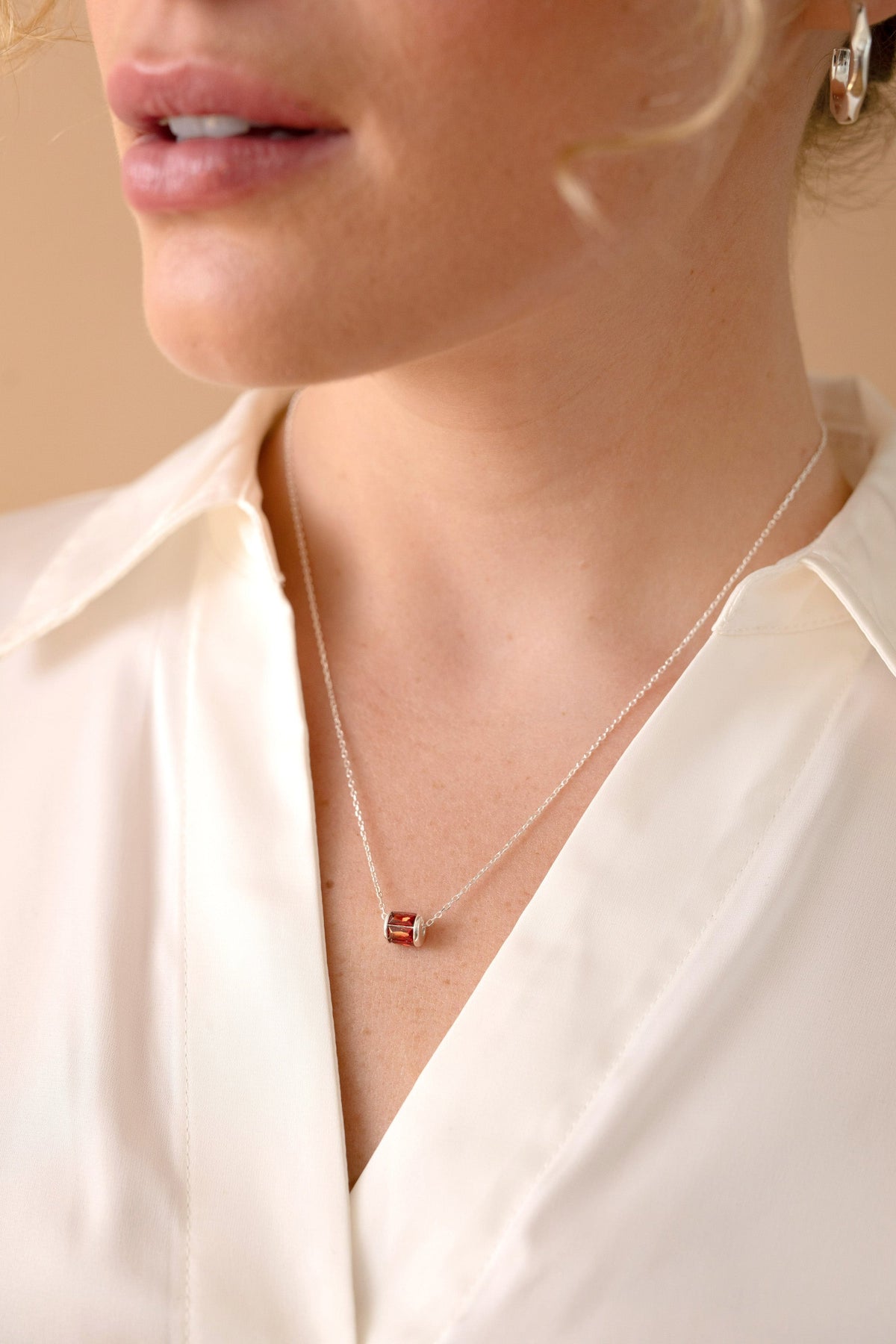 January Birthstone Precious Pendant Necklace