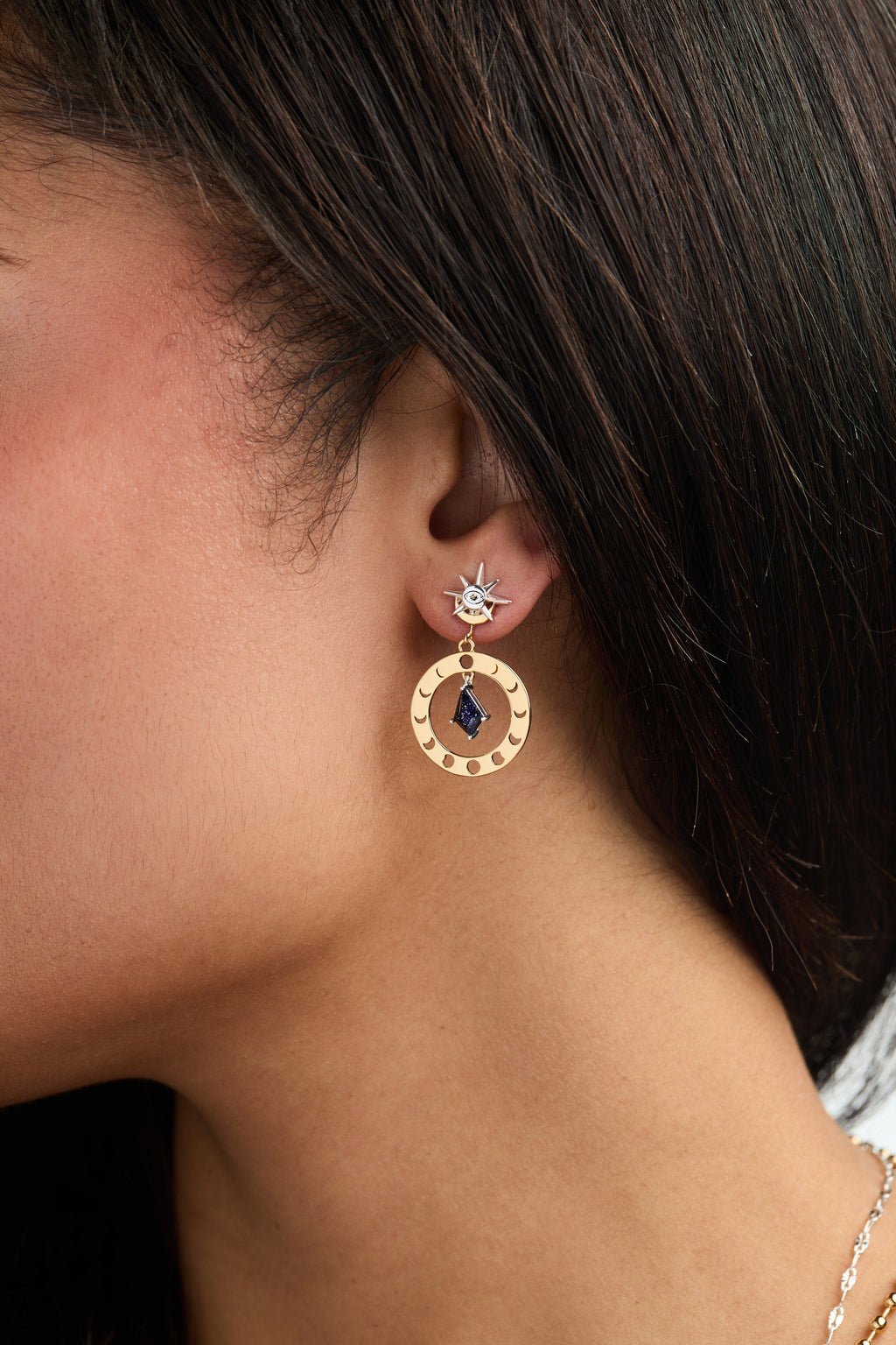 Moon Phase Statement Earring