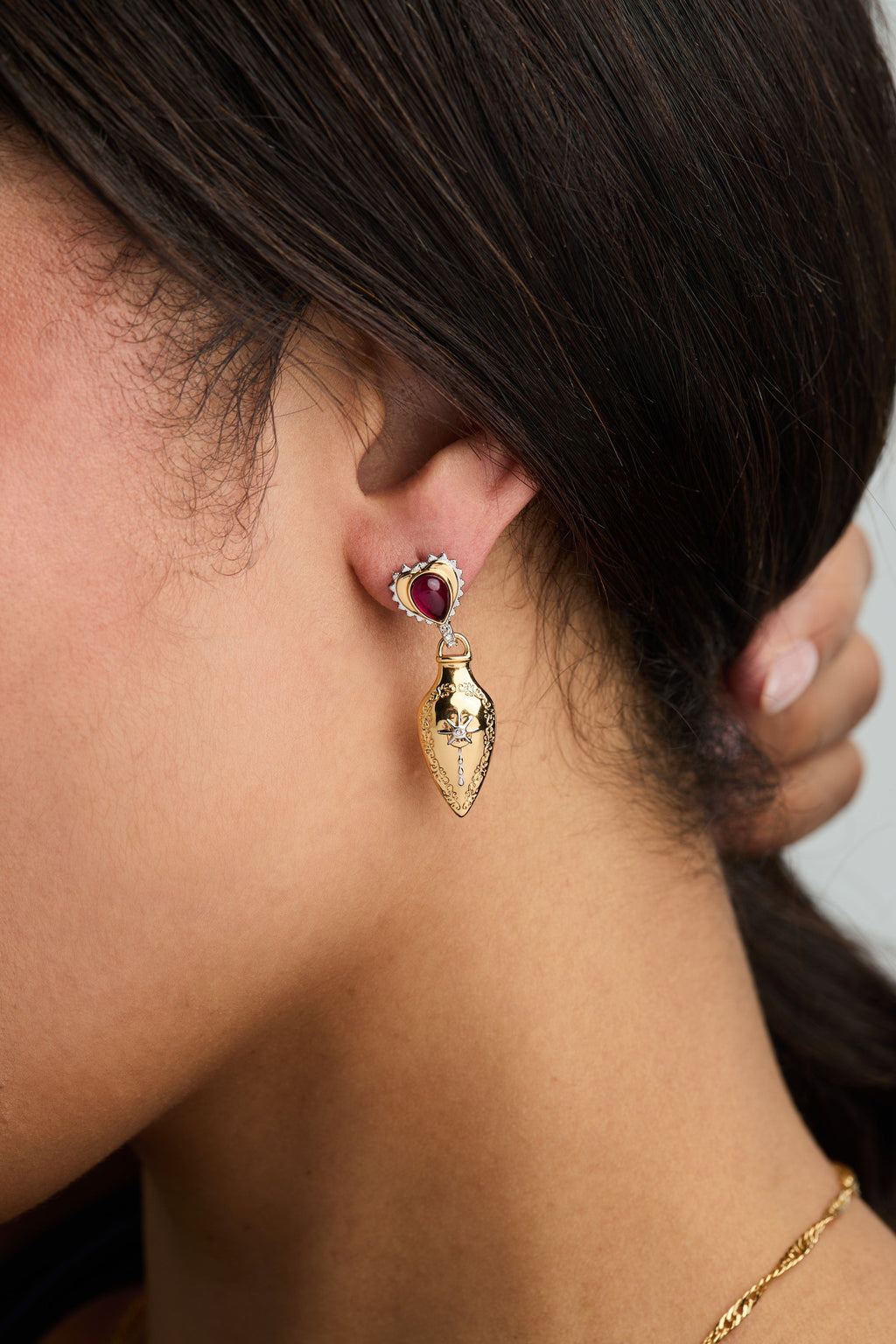 Moon Magic Potion Bottle Drop Earring