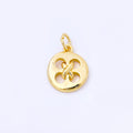 24K Gold Filled 11mm Clothes Buttons Round Charm in Gold & Silver | AF1549