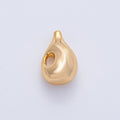 18K Gold Filled 17mm Geometric Chubby Molten Bead | B524