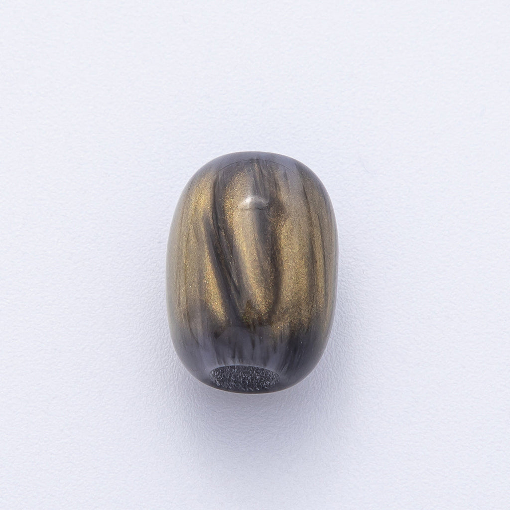 15.5mm Black, Red, Blue, Black Glitter Acrylic Resin Oblong Bead Set by 10 Pieces | B614 - B617