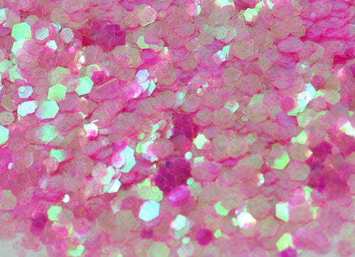 BALLERINA (Pink/White) Chunky Iridescent Glamdoll Glitter