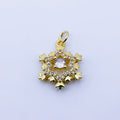 24K Gold Filled 18mm Clear CZ Celestial Star Charm in Gold & Silver | C941