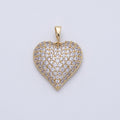 14K Gold Filled 20mm Micro Paved CZ Heart Pendant | CHARMS-00132