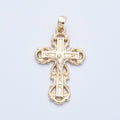 16K Gold Filled 30mm Crucifix Religious Cross Pendant | Charms-00213