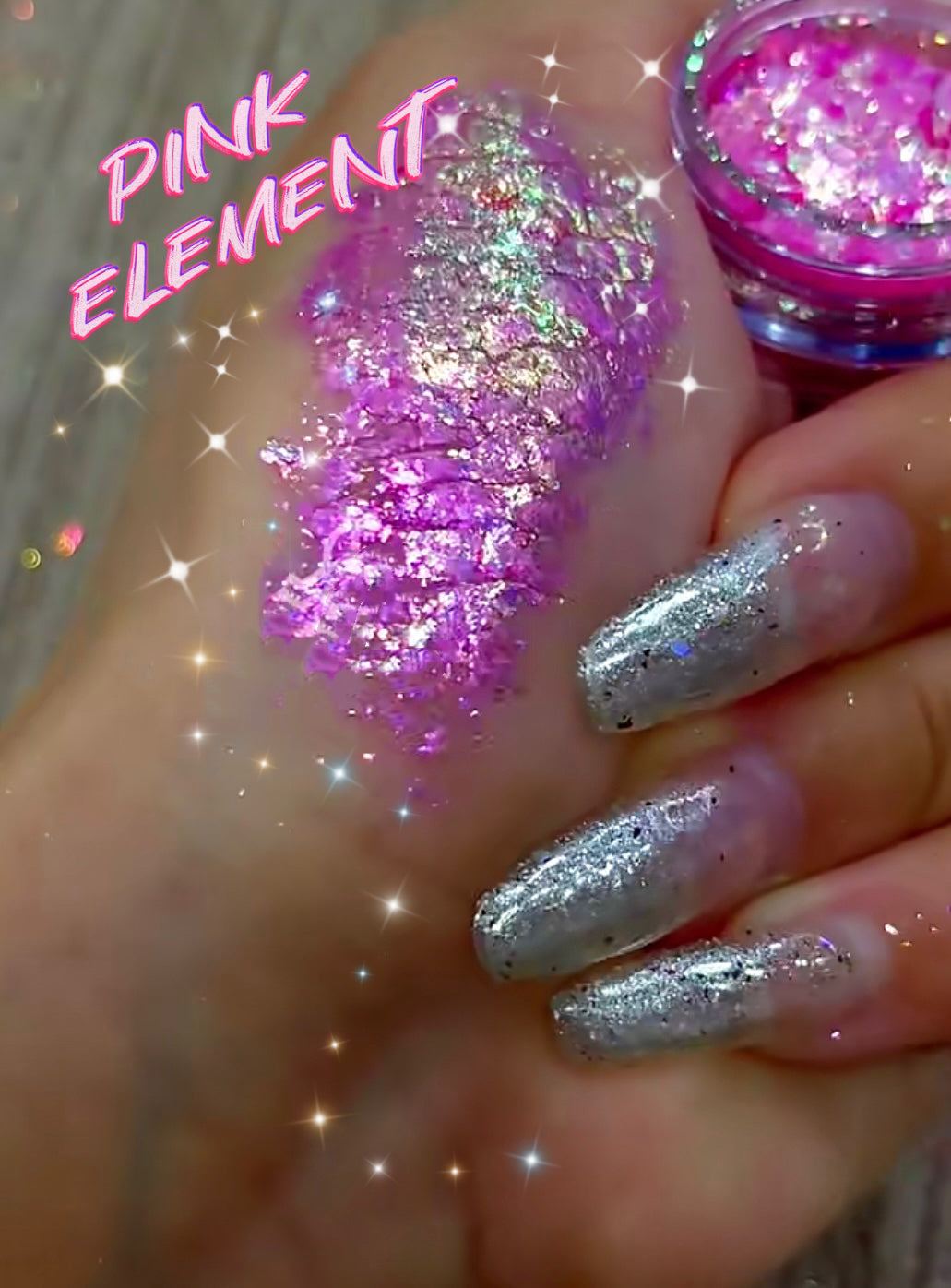 PINK ELEMENT “Galactal Goddess” Gel Flakes