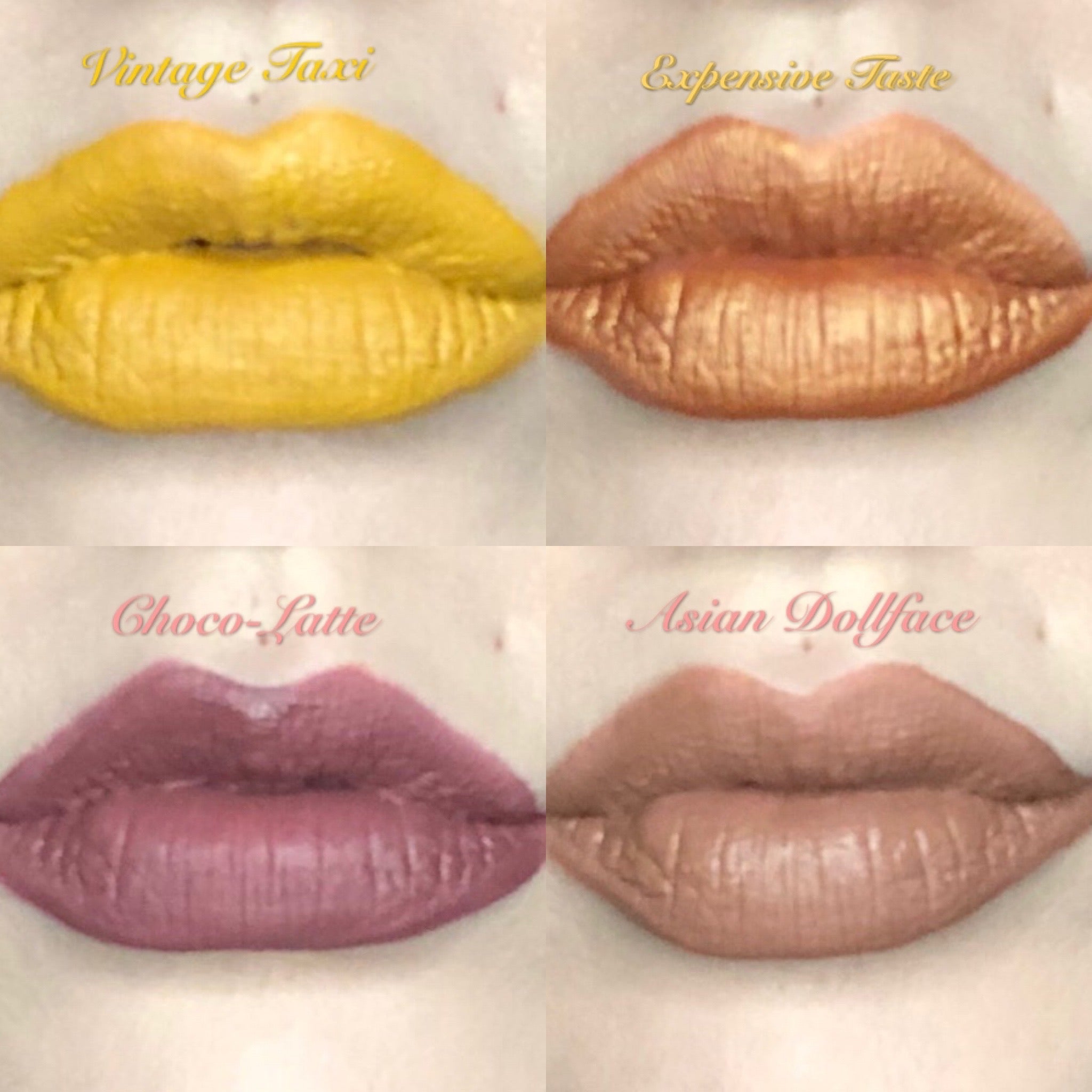 THE "NUDES/GOLDS!!" DOLLICIOUS MATTE VEGAN LIQUID LIPSTICK
