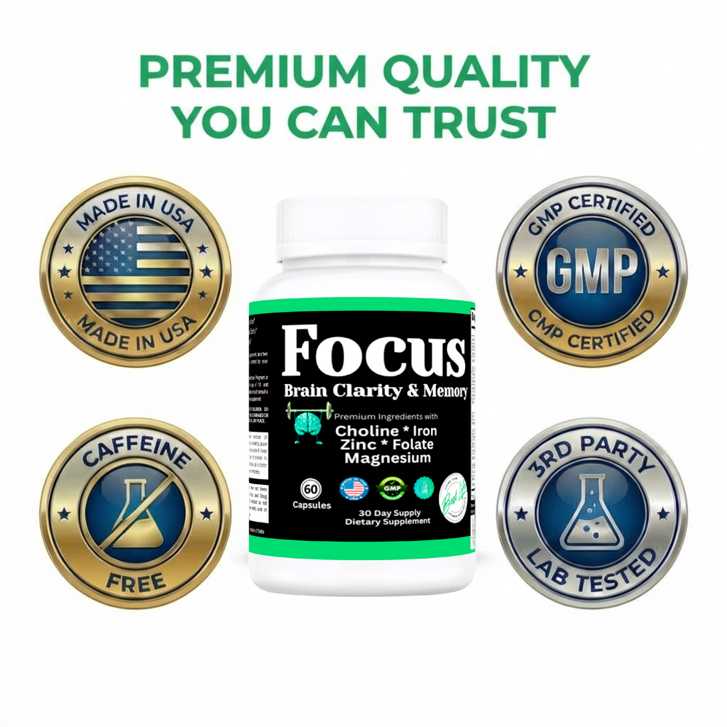 Focus, Brain Focus, Clarity & Memory Vitamin Supplement