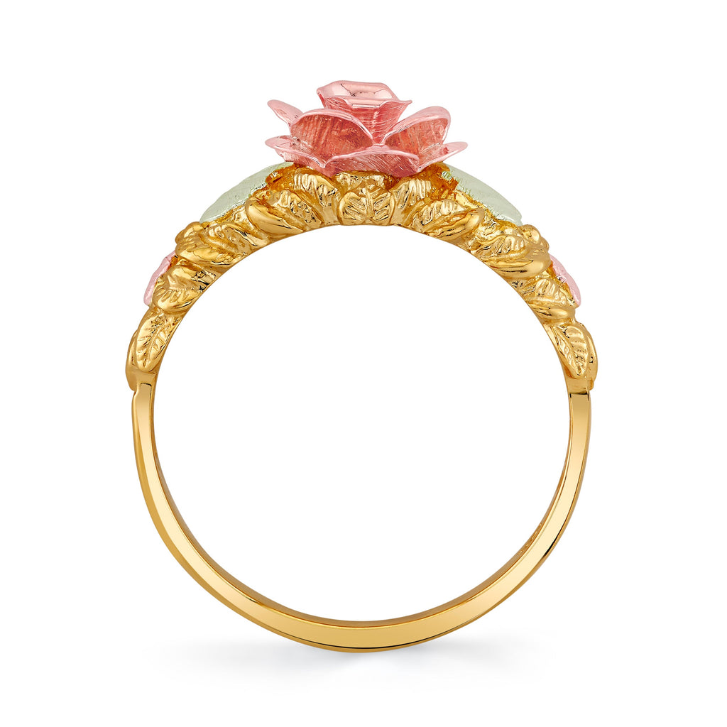 Intricate Rose - Black Hills Gold Ladies Ring