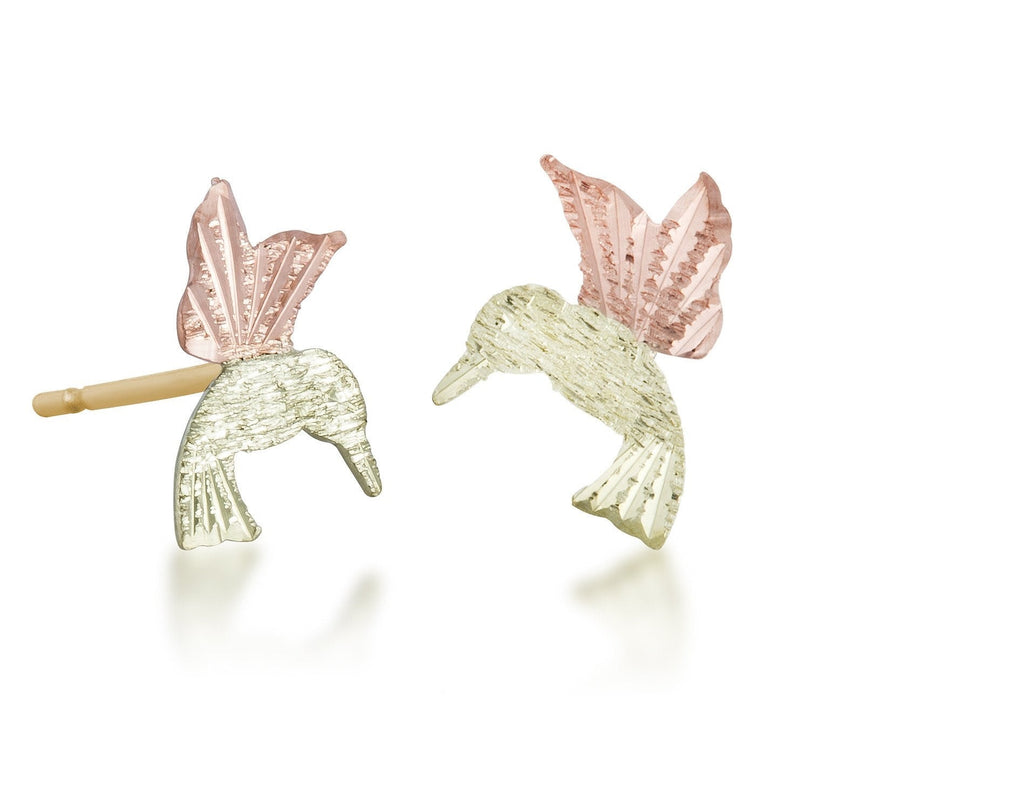 Hummingbird Post - Black Hills Gold Earrings