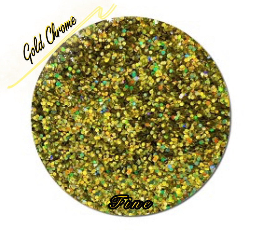 GOLD CHROME (CHUNKY or FINE) Holographic Glamdoll Glitter