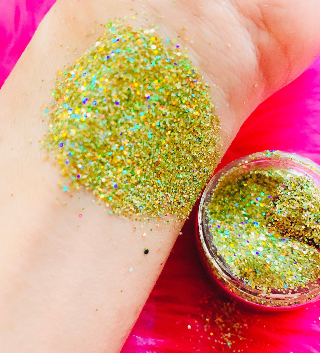 GOLD CHROME (CHUNKY or FINE) Holographic Glamdoll Glitter