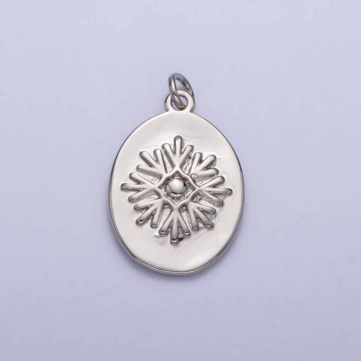16K Gold Filled Double Sided Portrait of Victorian Lady Flower Pearl Cameo Oval Charm in Gold & Silver | AC299 AC300