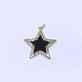 16K Gold Filled 25mm Enamel Baguette CZ Celestial Star Charm | M325 - M335 Charms-00325
