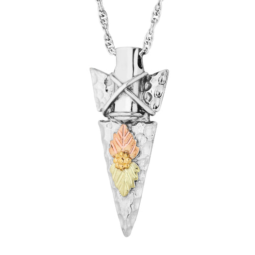 Arrowhead - Sterling Silver Black Hills Gold Pendant