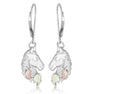 Horse - Sterling Silver Black Hills Gold Earrings