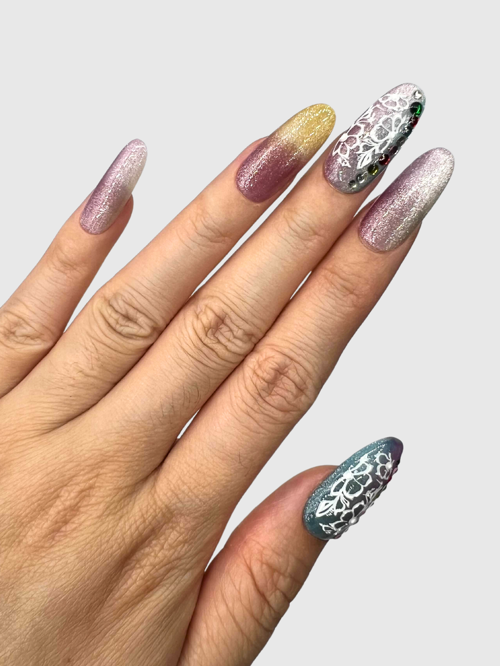 Mermaid Tail press on nails