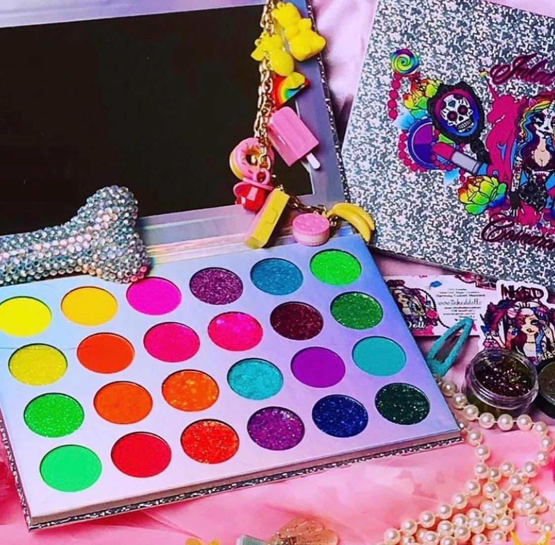 NEON LIGHTS (24PC) *BLACKLIGHT!* Pigment/Glitter Pallete!